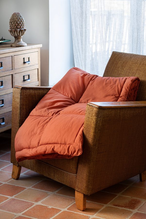 Dessus de lit Microfibre Polyester - Effet Peau de Pêche