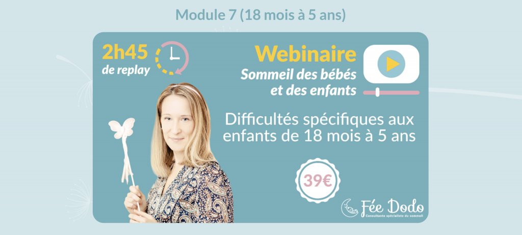 Module 7 (18 mois à 5 ans) : Difficultés spécifiques aux enfants de 18 mois à 5 ans