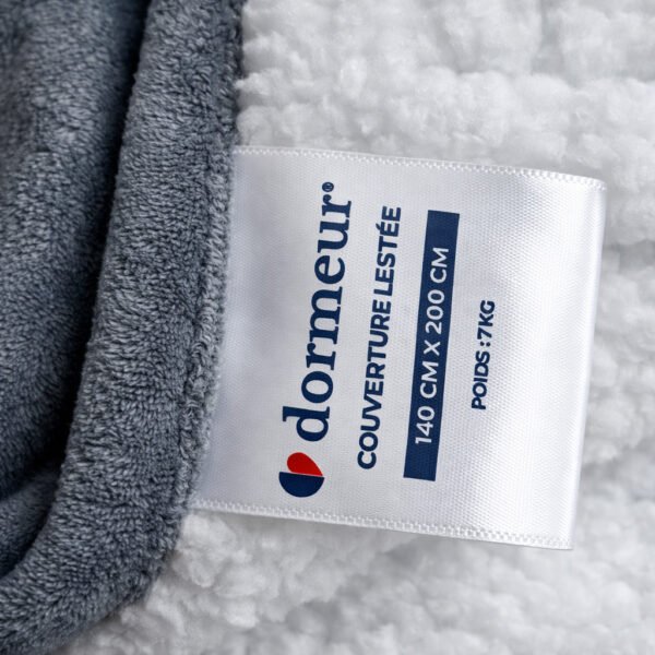étiquette dormeur de la couverture lestée sherpa