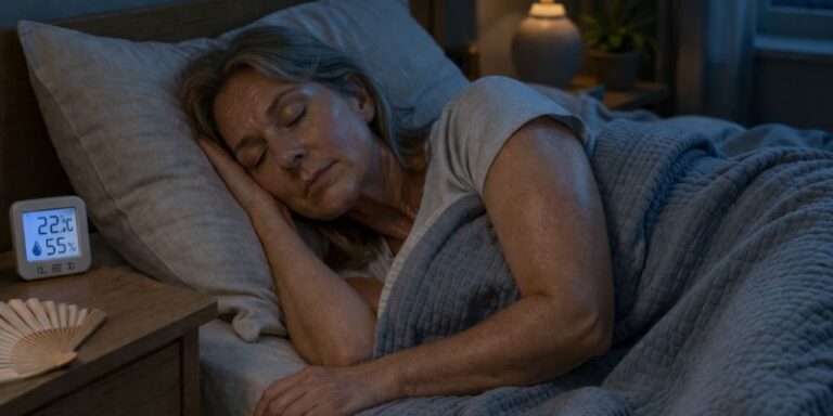 femme qui a chaud en dormant à cause de la ménopause