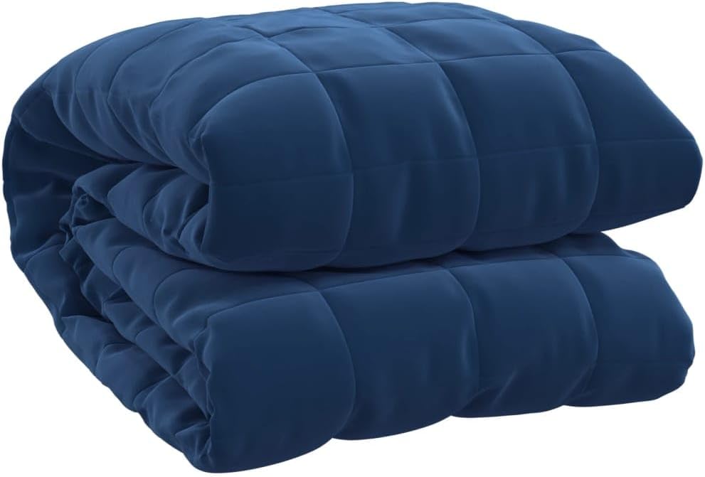 vidaXL Couverture lestée Bleu 220x240 cm 15 kg