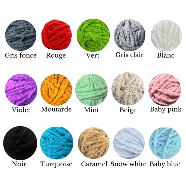 Palette_couleurs_chenille.jpg Couverture Lestée Tricotée Chenille Grosse Maille