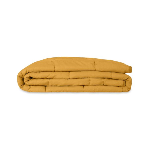 couverture lestée couleur moutarde