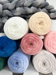 couverture velours tricotee