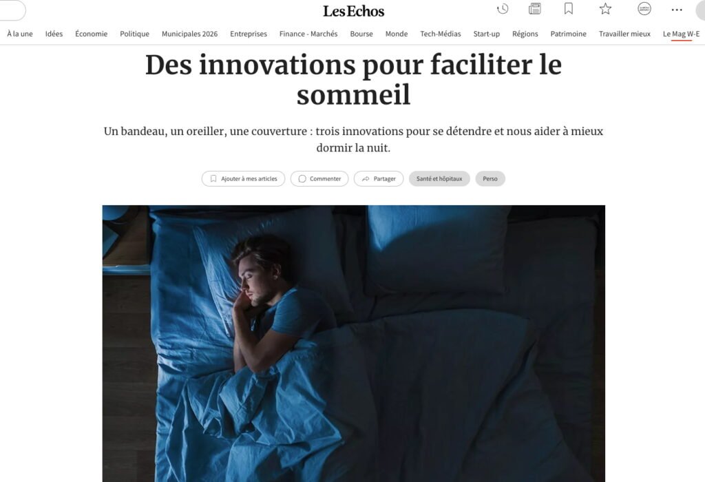article dans les echos sur la couverture lestée dormeur