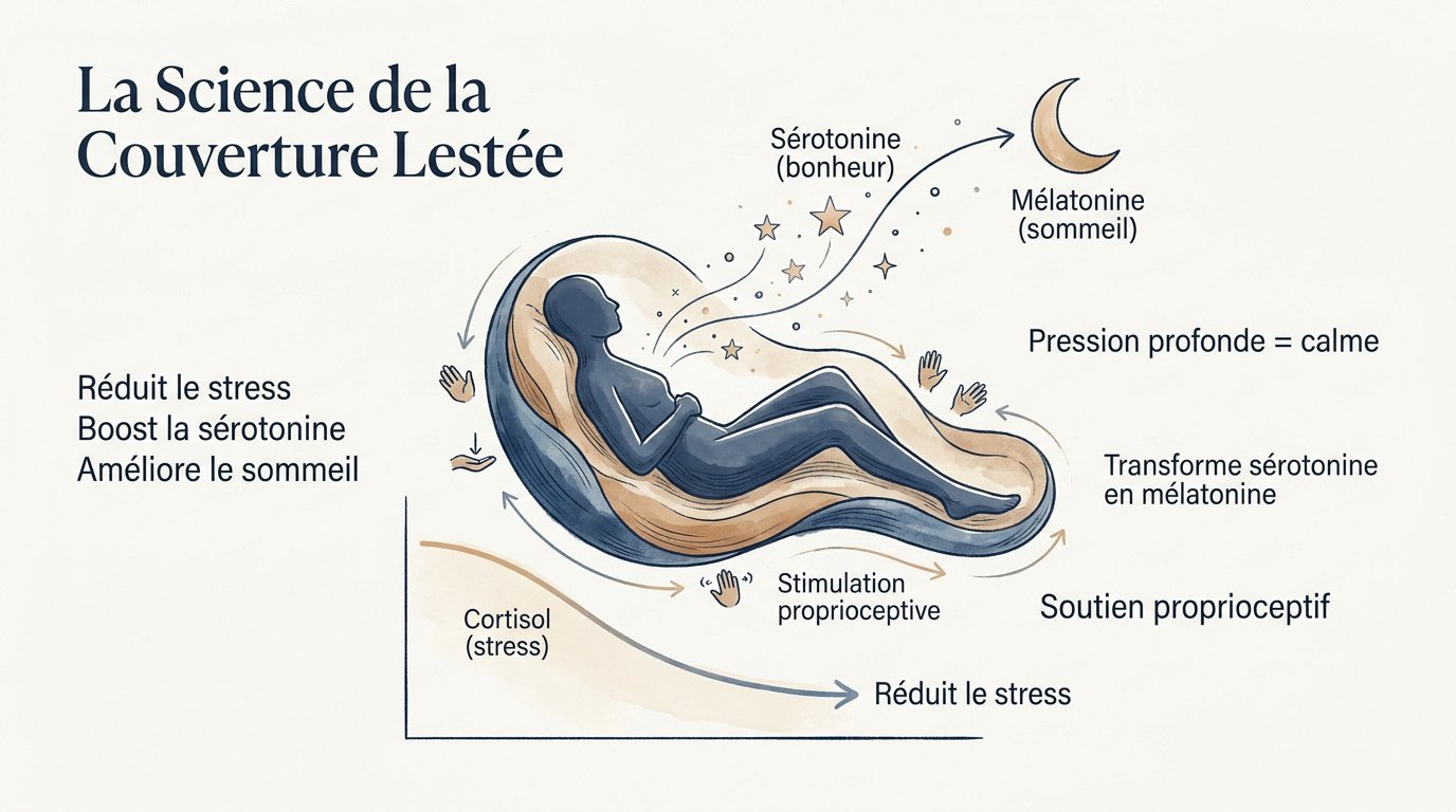 Schéma expliquant les effets de la pression profonde sur le système nerveux et les hormones