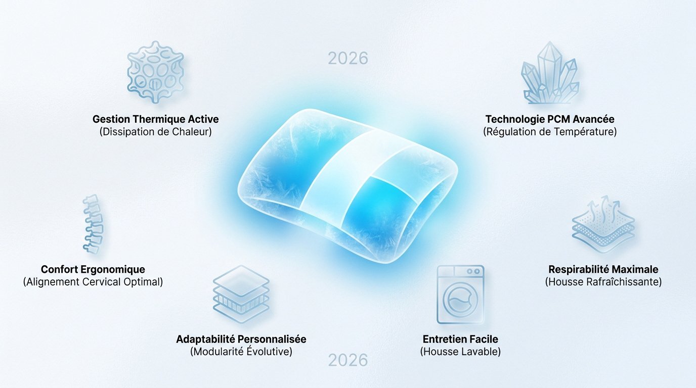 Critères de sélection pour le <strong>meilleur oreiller rafraîchissant 2026</strong>