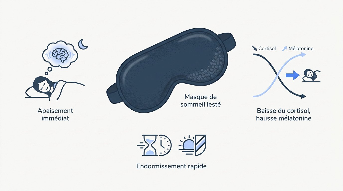 Masque de sommeil lesté pour un sommeil réparateur